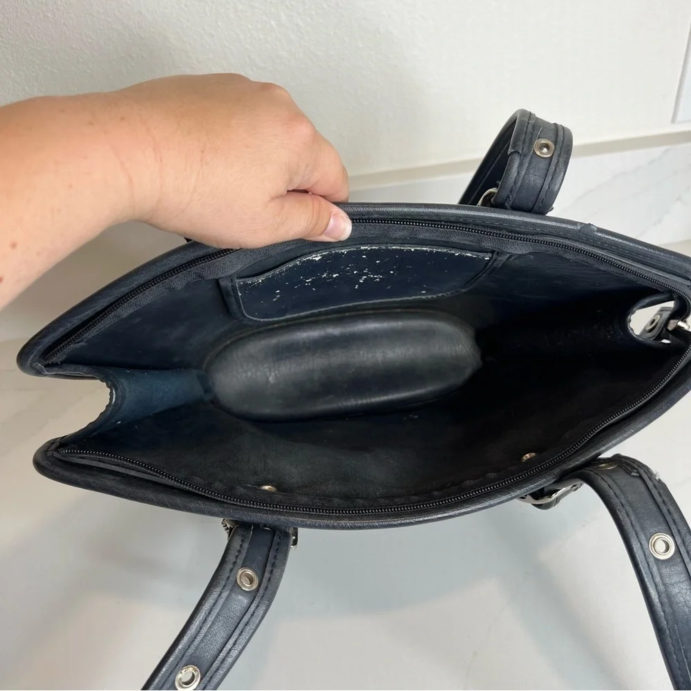 Coach Black Leather Satchel - Picture 4 of 15